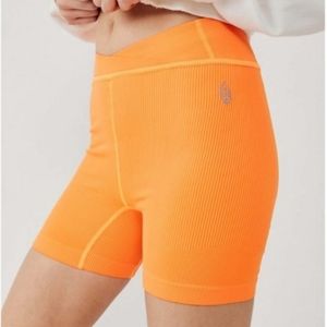 NWT FP movement Orange Athletic bike shorts